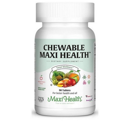 מקסי הלט- מולטי ויטמין ללעיסה, 90 טבליות- Chewable Maxi Health, מקסי הלט, אוצר הטבע